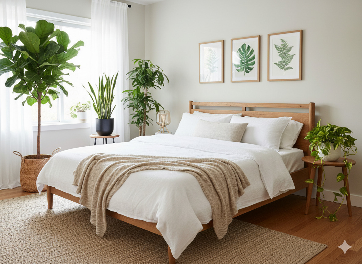 Bedroom with Plants